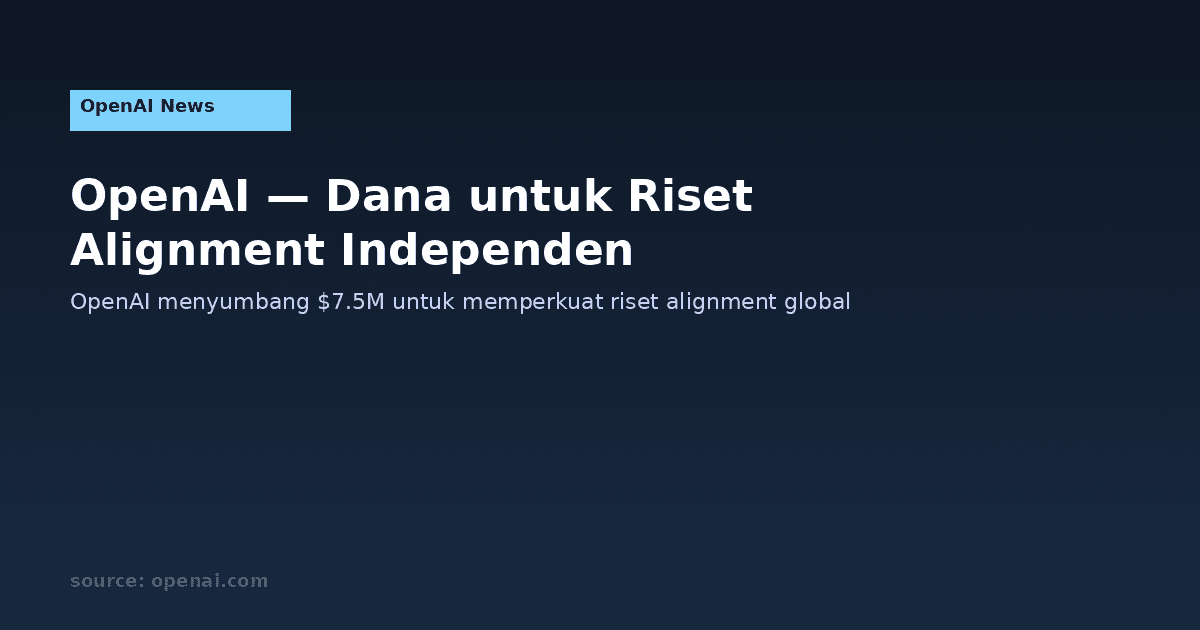 OpenAI: Dana untuk Riset Alignment Independen
